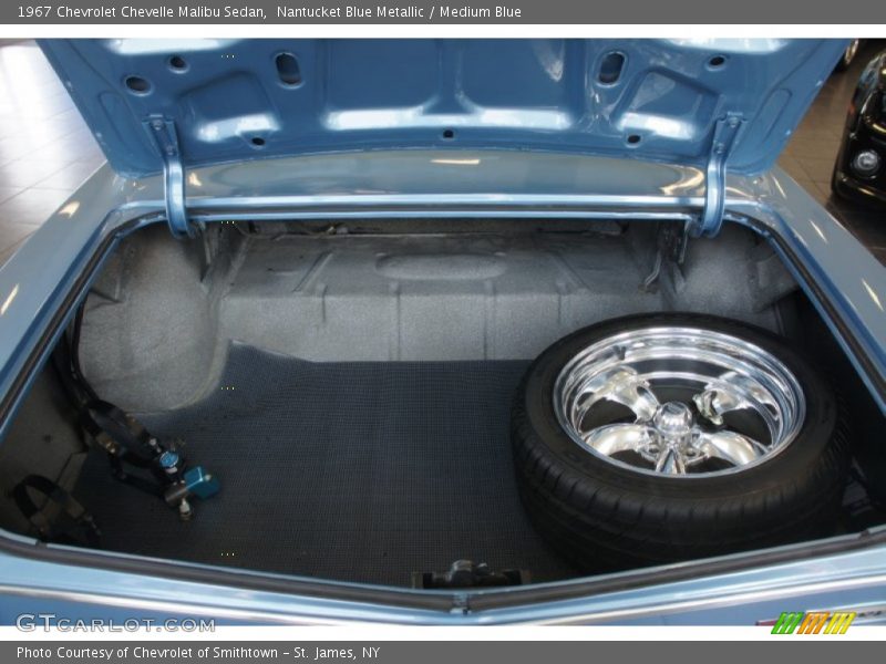 Nantucket Blue Metallic / Medium Blue 1967 Chevrolet Chevelle Malibu Sedan