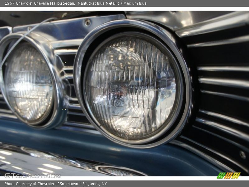 Nantucket Blue Metallic / Medium Blue 1967 Chevrolet Chevelle Malibu Sedan