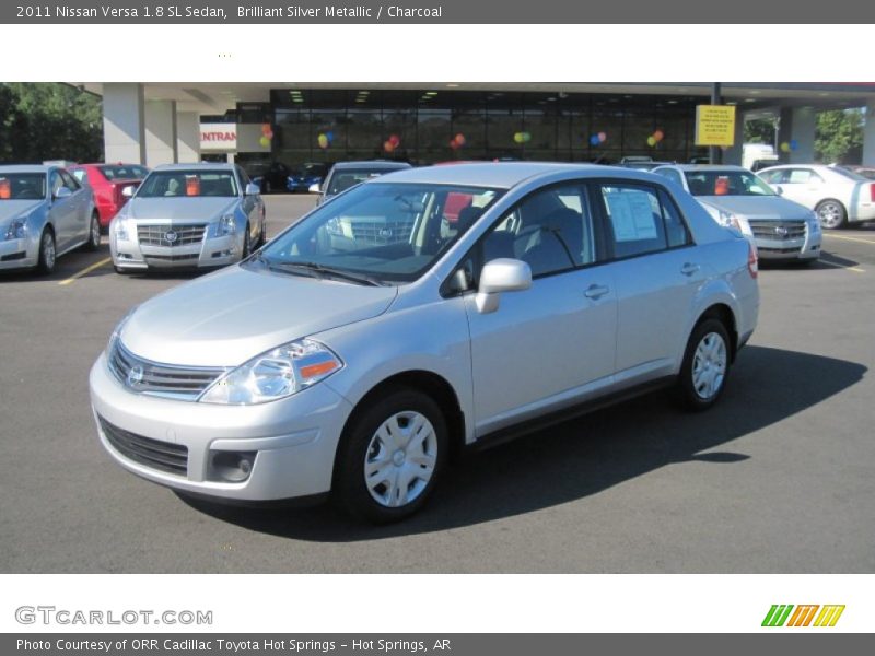 Brilliant Silver Metallic / Charcoal 2011 Nissan Versa 1.8 SL Sedan