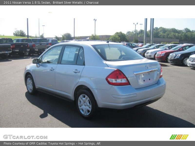 Brilliant Silver Metallic / Charcoal 2011 Nissan Versa 1.8 SL Sedan