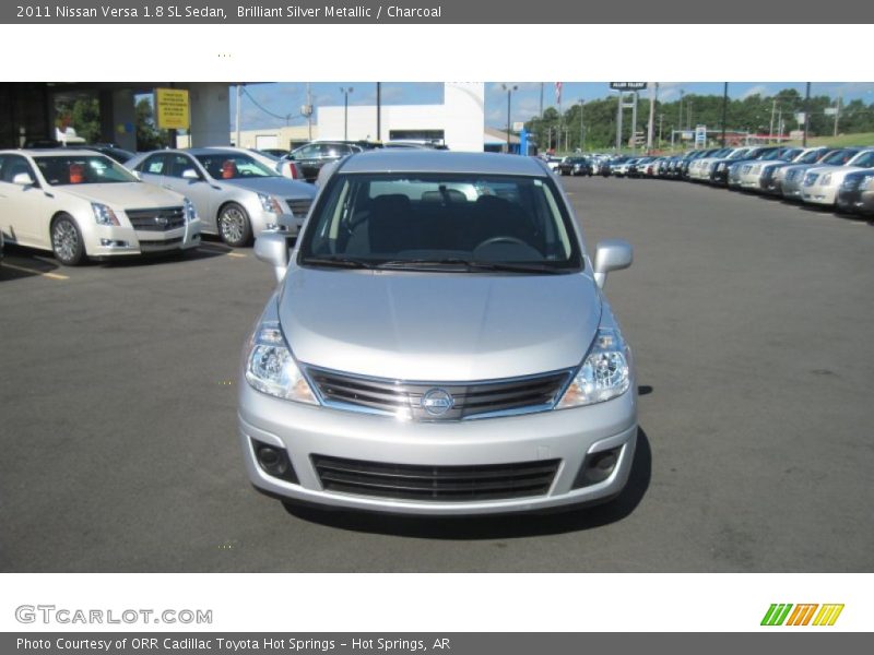 Brilliant Silver Metallic / Charcoal 2011 Nissan Versa 1.8 SL Sedan
