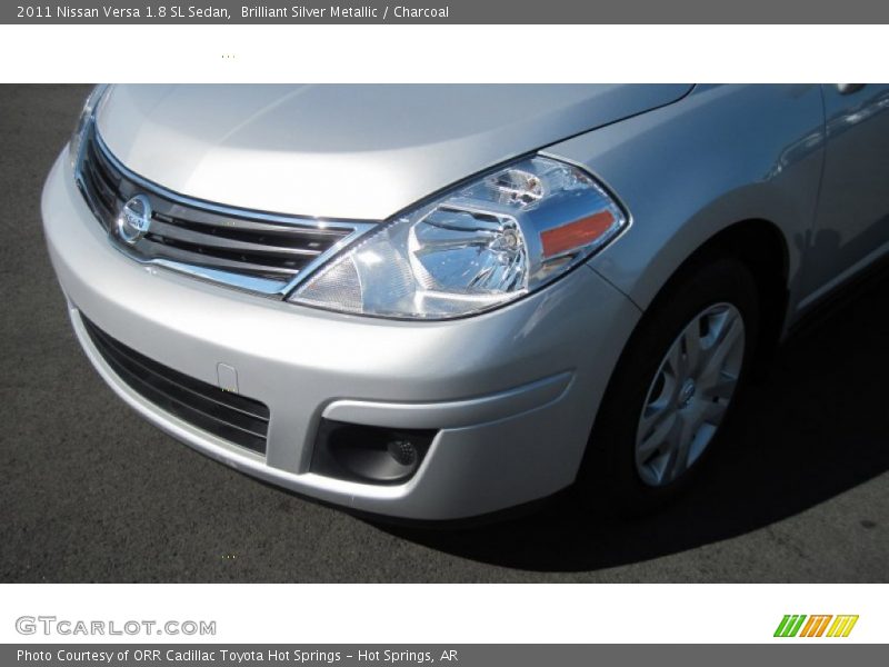 Brilliant Silver Metallic / Charcoal 2011 Nissan Versa 1.8 SL Sedan