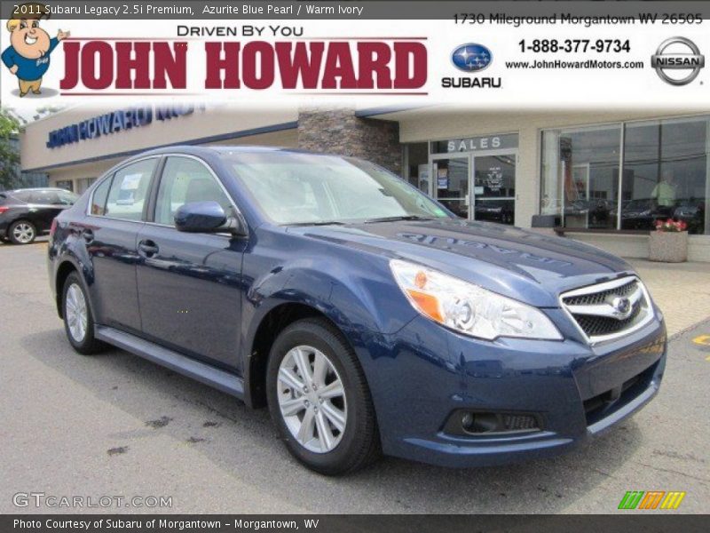 Azurite Blue Pearl / Warm Ivory 2011 Subaru Legacy 2.5i Premium