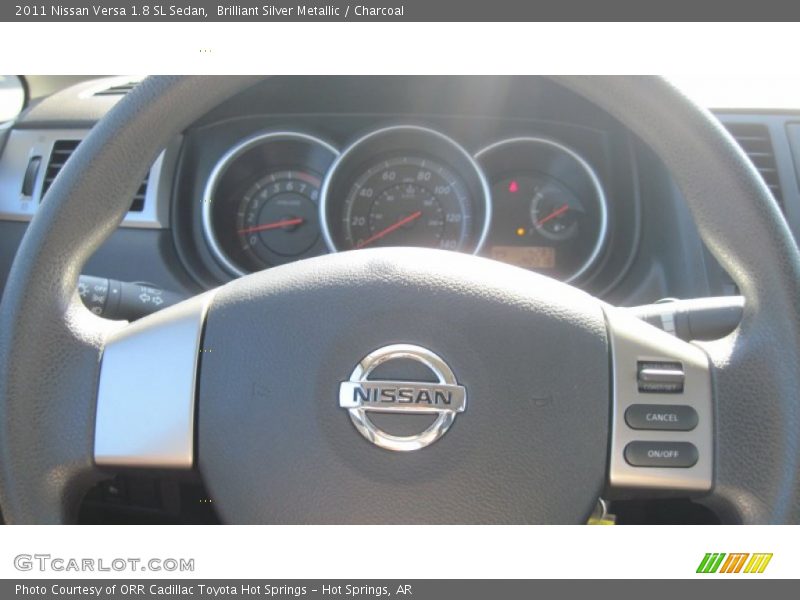 Brilliant Silver Metallic / Charcoal 2011 Nissan Versa 1.8 SL Sedan