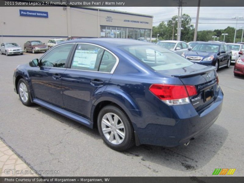 Azurite Blue Pearl / Warm Ivory 2011 Subaru Legacy 2.5i Premium
