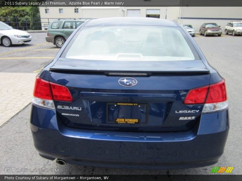 Azurite Blue Pearl / Warm Ivory 2011 Subaru Legacy 2.5i Premium
