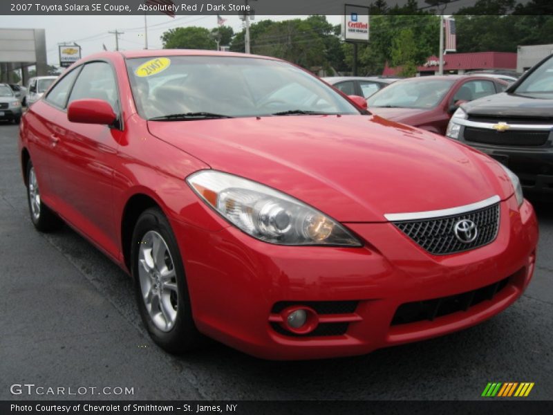 Absolutely Red / Dark Stone 2007 Toyota Solara SE Coupe