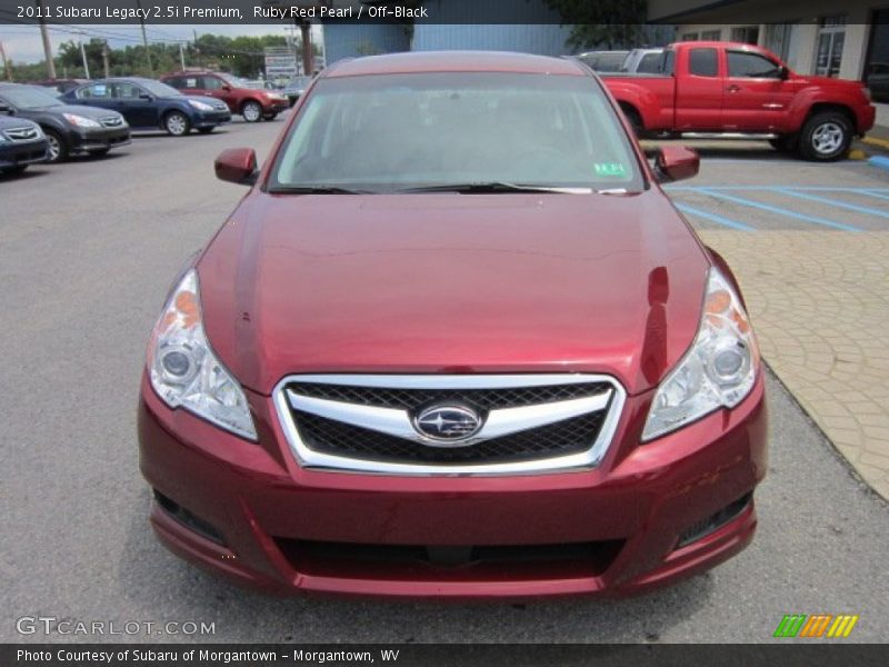 Ruby Red Pearl / Off-Black 2011 Subaru Legacy 2.5i Premium