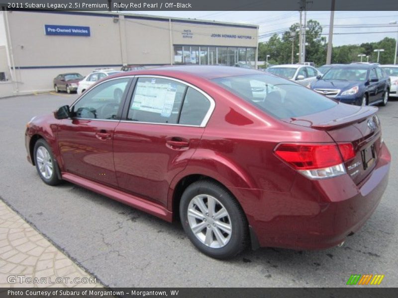Ruby Red Pearl / Off-Black 2011 Subaru Legacy 2.5i Premium