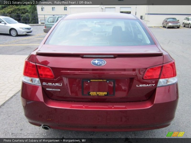 Ruby Red Pearl / Off-Black 2011 Subaru Legacy 2.5i Premium