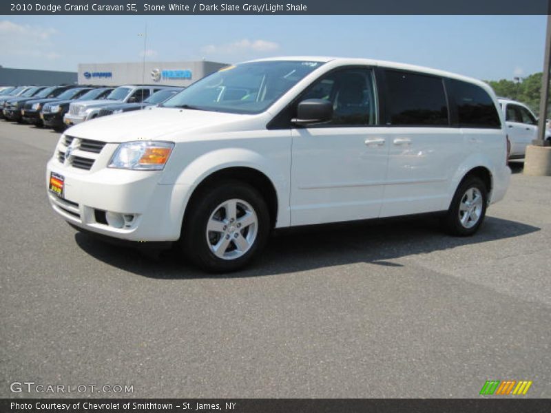 Stone White / Dark Slate Gray/Light Shale 2010 Dodge Grand Caravan SE