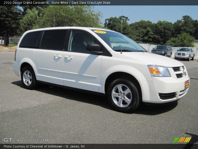 Stone White / Dark Slate Gray/Light Shale 2010 Dodge Grand Caravan SE