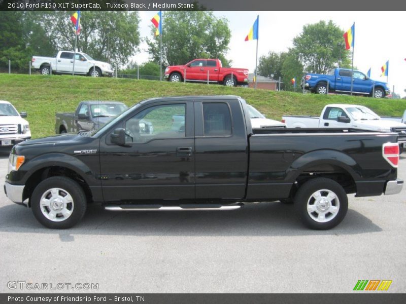 Tuxedo Black / Medium Stone 2010 Ford F150 XLT SuperCab