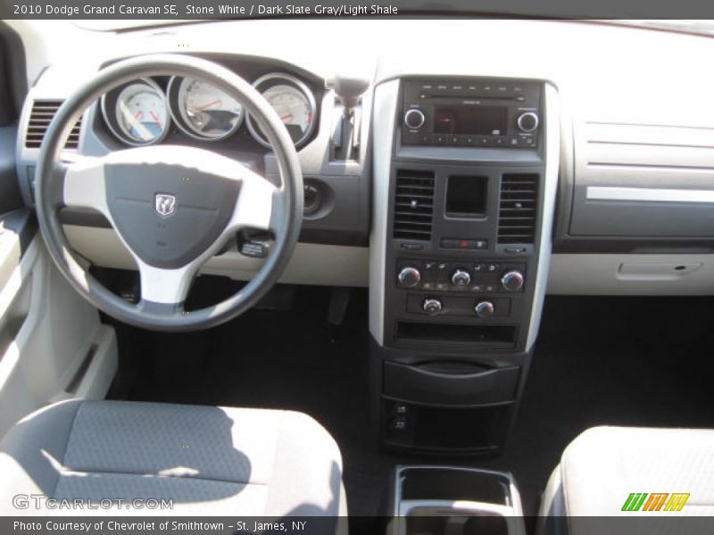 Stone White / Dark Slate Gray/Light Shale 2010 Dodge Grand Caravan SE