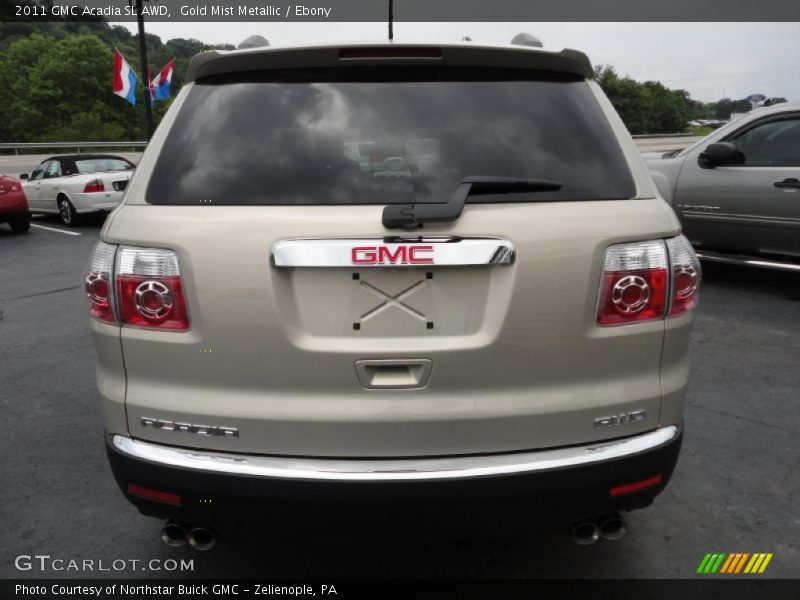 Gold Mist Metallic / Ebony 2011 GMC Acadia SL AWD