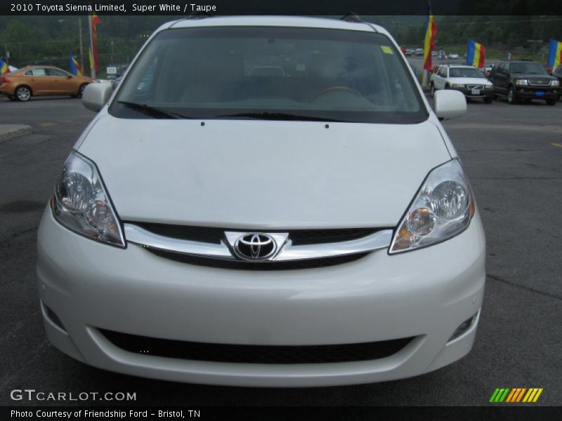 Super White / Taupe 2010 Toyota Sienna Limited