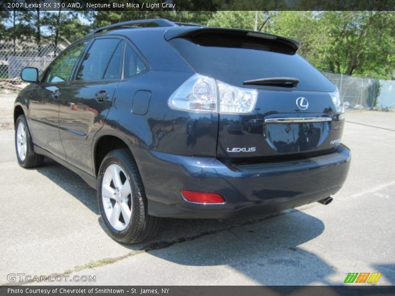 Neptune Blue Mica / Light Gray 2007 Lexus RX 350 AWD