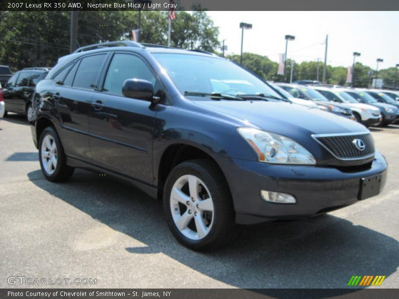 Neptune Blue Mica / Light Gray 2007 Lexus RX 350 AWD