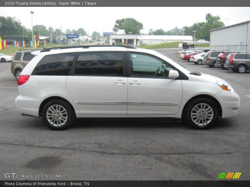 Super White / Taupe 2010 Toyota Sienna Limited