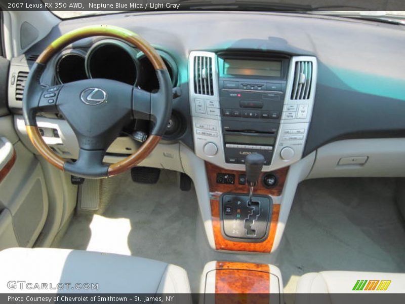 Neptune Blue Mica / Light Gray 2007 Lexus RX 350 AWD