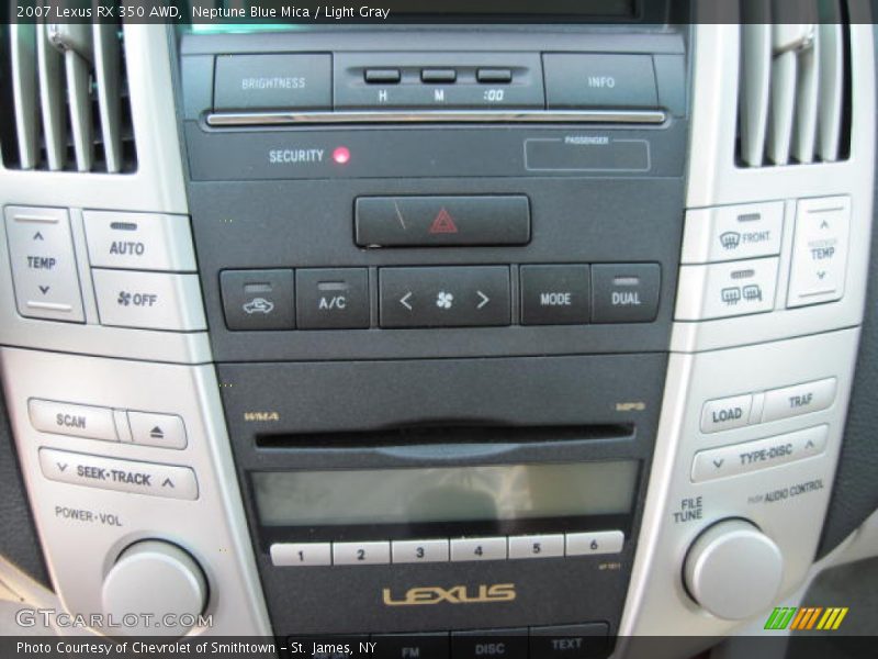 Neptune Blue Mica / Light Gray 2007 Lexus RX 350 AWD
