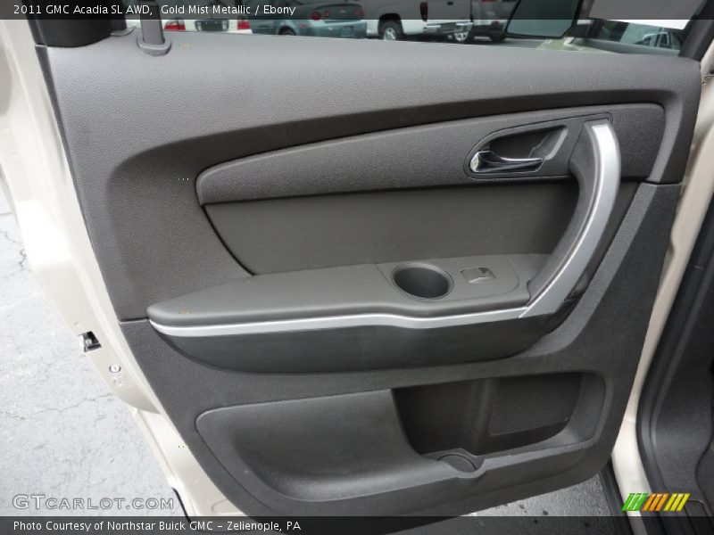 Gold Mist Metallic / Ebony 2011 GMC Acadia SL AWD