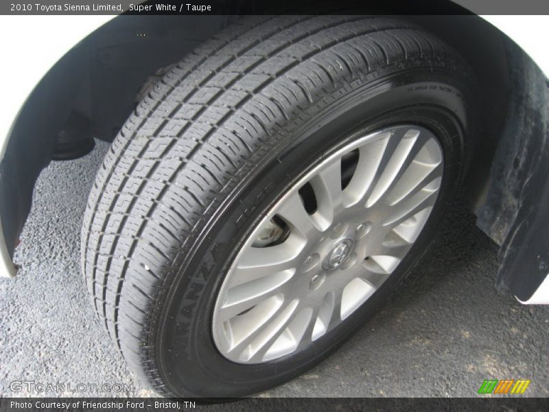 Super White / Taupe 2010 Toyota Sienna Limited