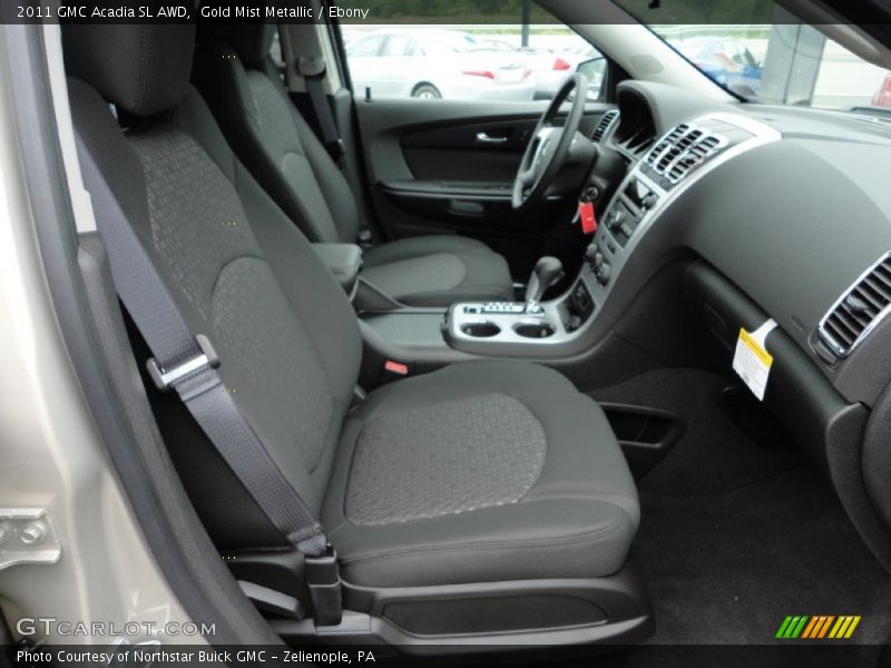 Gold Mist Metallic / Ebony 2011 GMC Acadia SL AWD