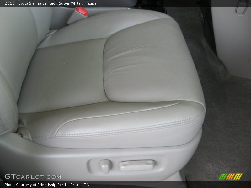 Super White / Taupe 2010 Toyota Sienna Limited