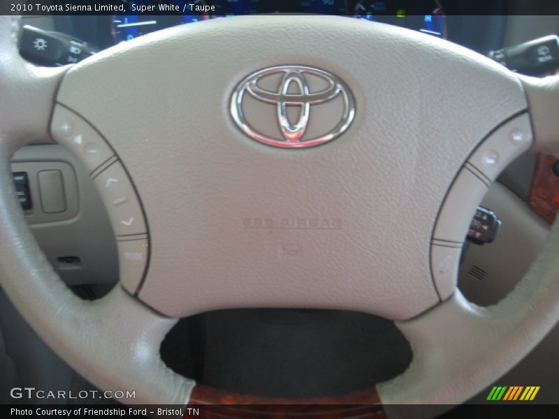 Super White / Taupe 2010 Toyota Sienna Limited