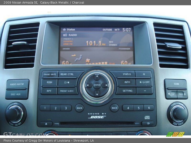 Controls of 2009 Armada SE