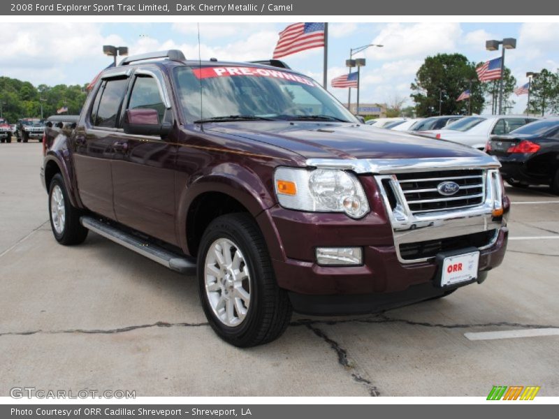 Dark Cherry Metallic / Camel 2008 Ford Explorer Sport Trac Limited