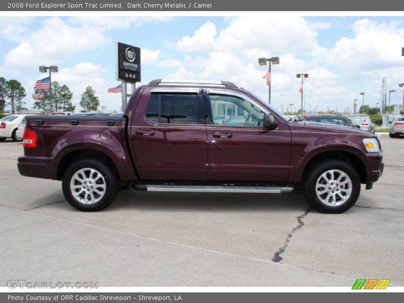 Dark Cherry Metallic / Camel 2008 Ford Explorer Sport Trac Limited