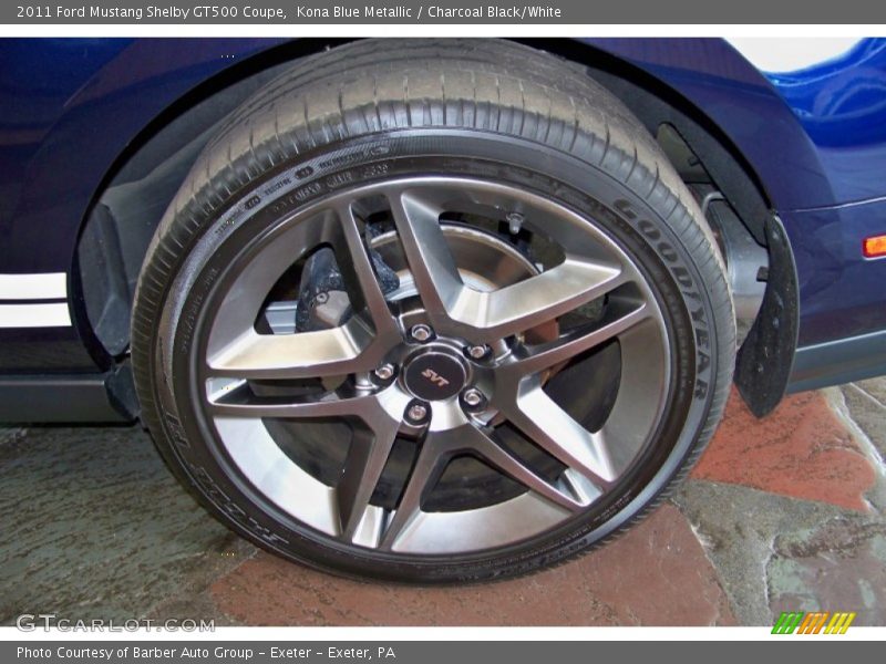 Kona Blue Metallic / Charcoal Black/White 2011 Ford Mustang Shelby GT500 Coupe