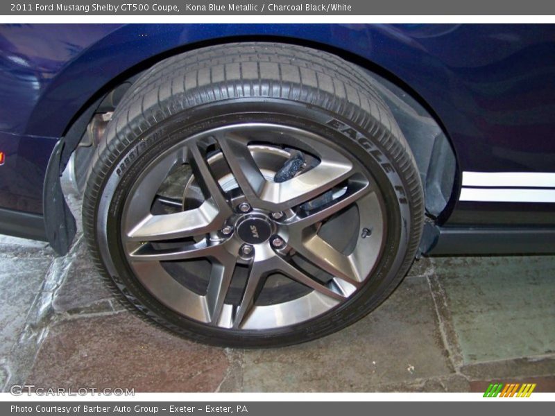 Kona Blue Metallic / Charcoal Black/White 2011 Ford Mustang Shelby GT500 Coupe