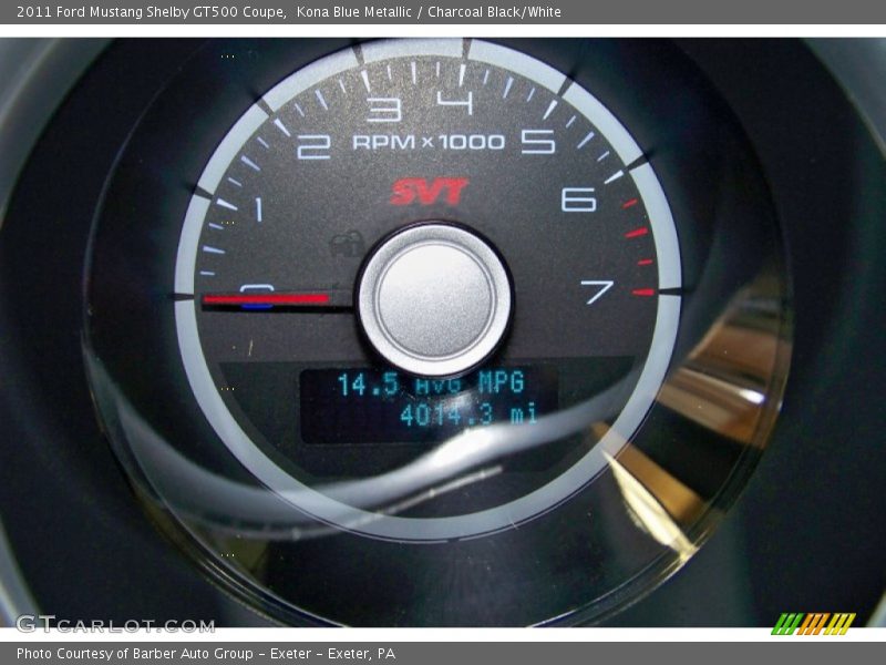 Kona Blue Metallic / Charcoal Black/White 2011 Ford Mustang Shelby GT500 Coupe