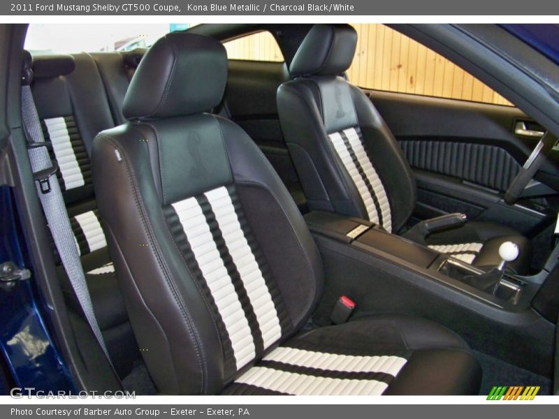 Kona Blue Metallic / Charcoal Black/White 2011 Ford Mustang Shelby GT500 Coupe