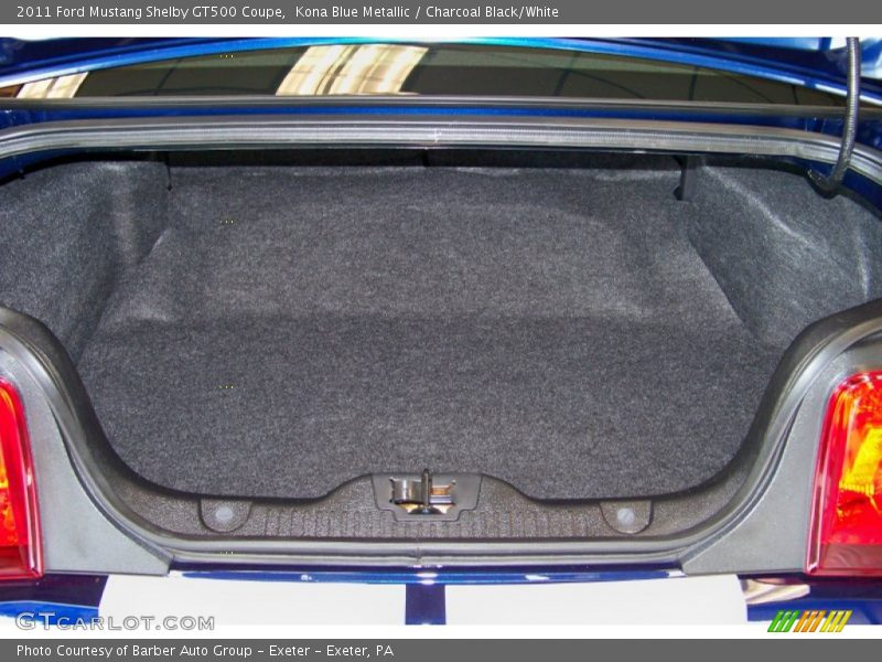 Kona Blue Metallic / Charcoal Black/White 2011 Ford Mustang Shelby GT500 Coupe