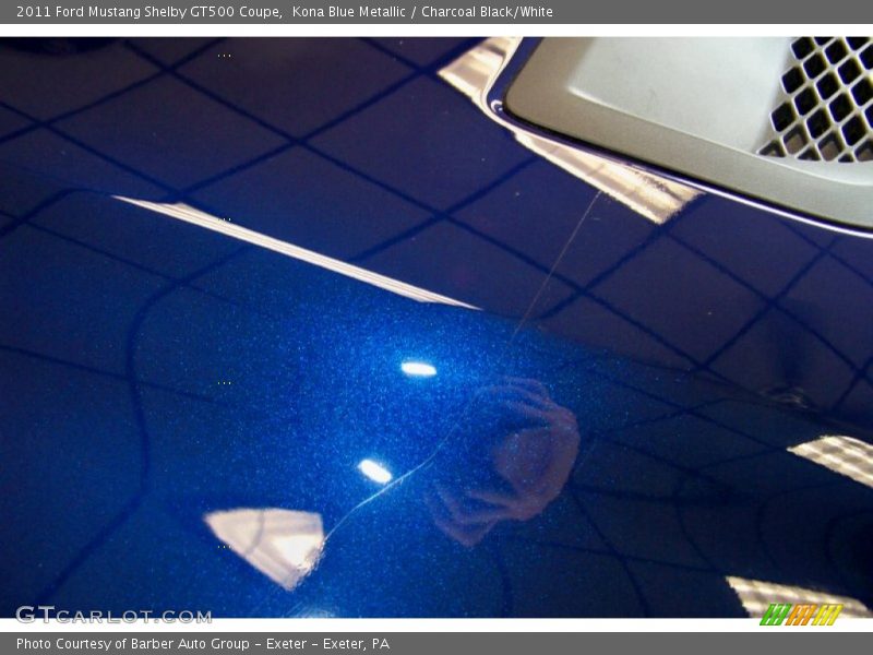Kona Blue Metallic / Charcoal Black/White 2011 Ford Mustang Shelby GT500 Coupe