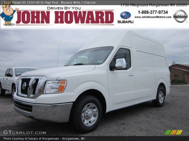 Blizzard White / Charcoal 2012 Nissan NV 2500 HD SV High Roof