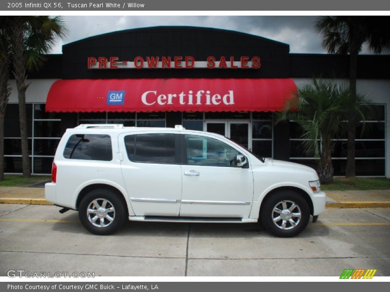 Tuscan Pearl White / Willow 2005 Infiniti QX 56