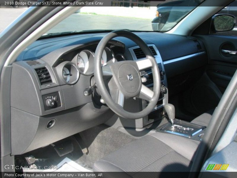 Stone White / Dark Slate Gray 2010 Dodge Charger SXT