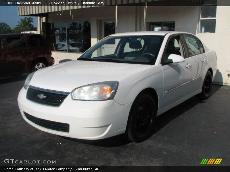 White / Titanium Gray 2006 Chevrolet Malibu LT V6 Sedan