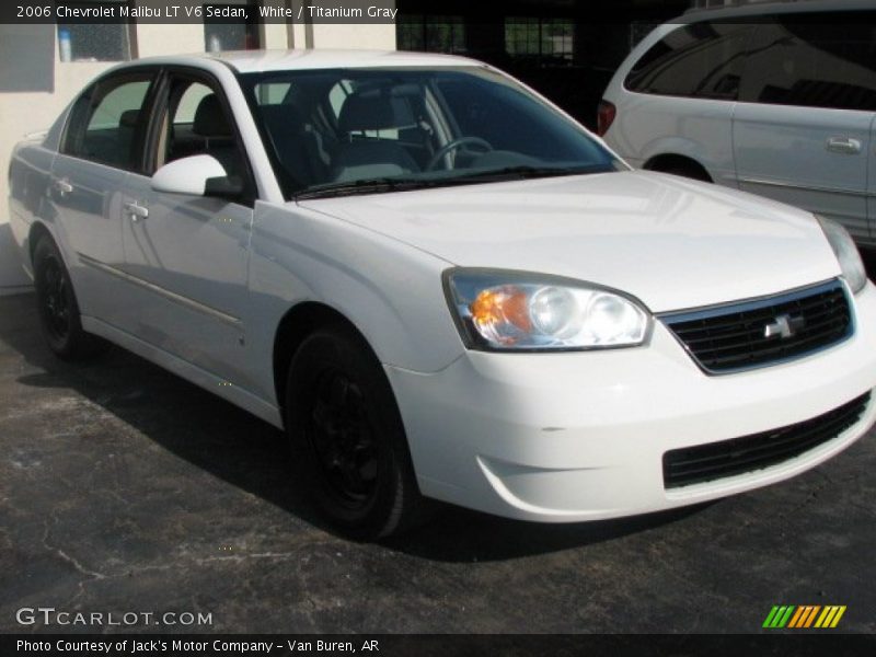 White / Titanium Gray 2006 Chevrolet Malibu LT V6 Sedan