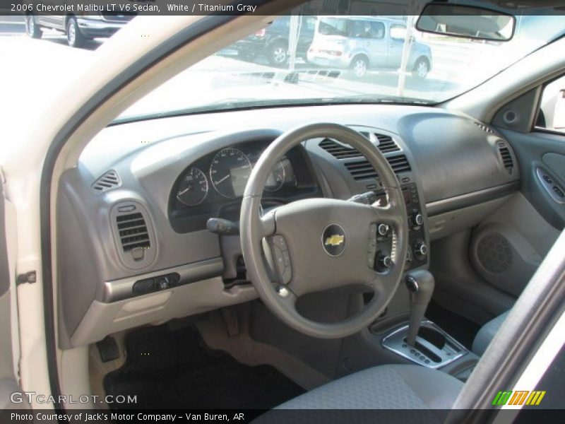 White / Titanium Gray 2006 Chevrolet Malibu LT V6 Sedan