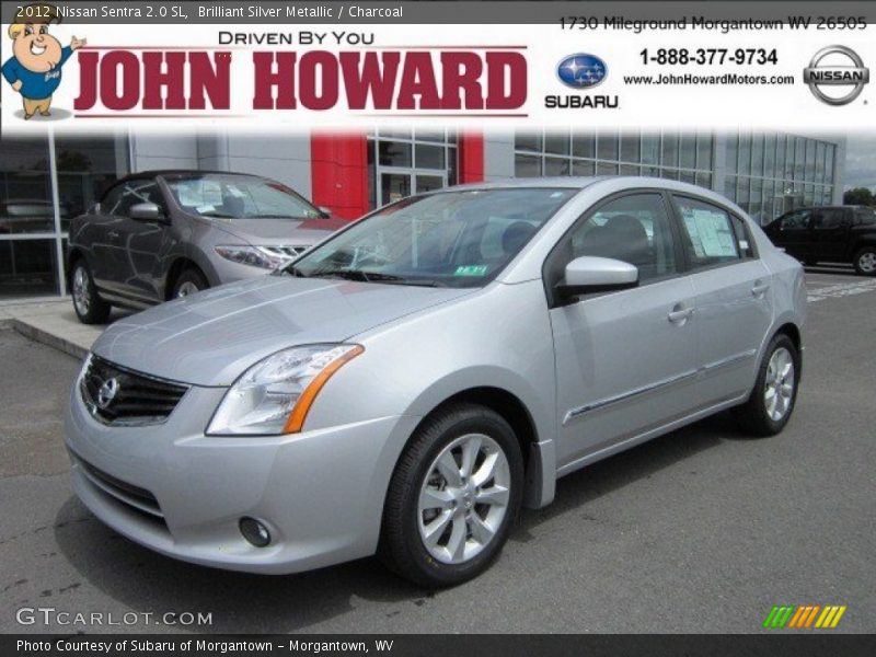 Brilliant Silver Metallic / Charcoal 2012 Nissan Sentra 2.0 SL