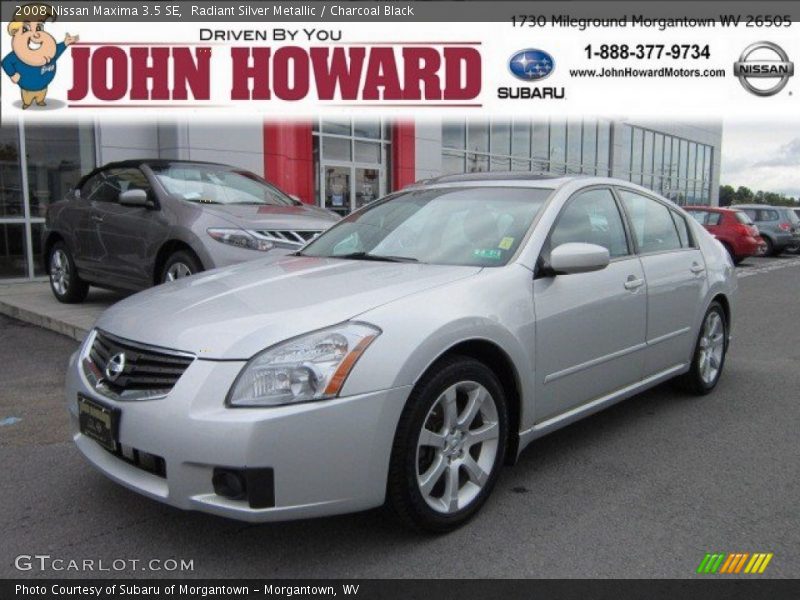 Radiant Silver Metallic / Charcoal Black 2008 Nissan Maxima 3.5 SE