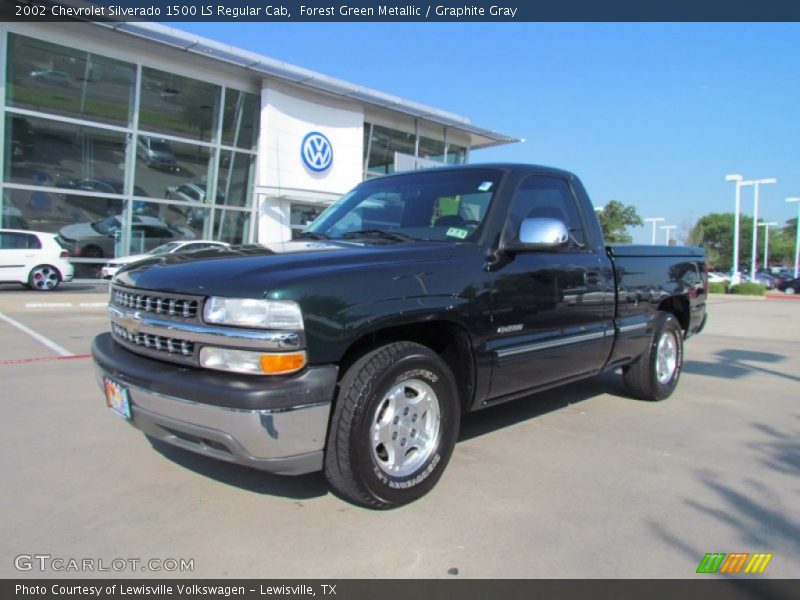 Forest Green Metallic / Graphite Gray 2002 Chevrolet Silverado 1500 LS Regular Cab