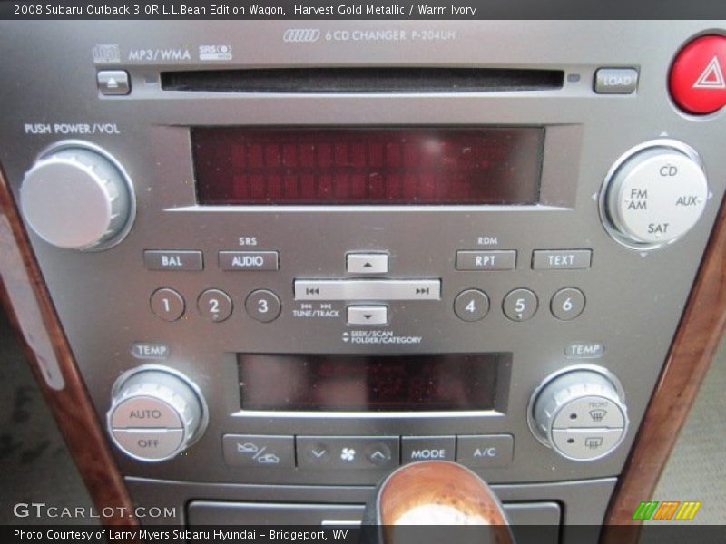 Controls of 2008 Outback 3.0R L.L.Bean Edition Wagon