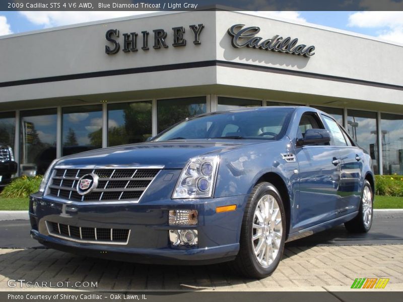 Blue Diamond Tricoat / Light Gray 2009 Cadillac STS 4 V6 AWD